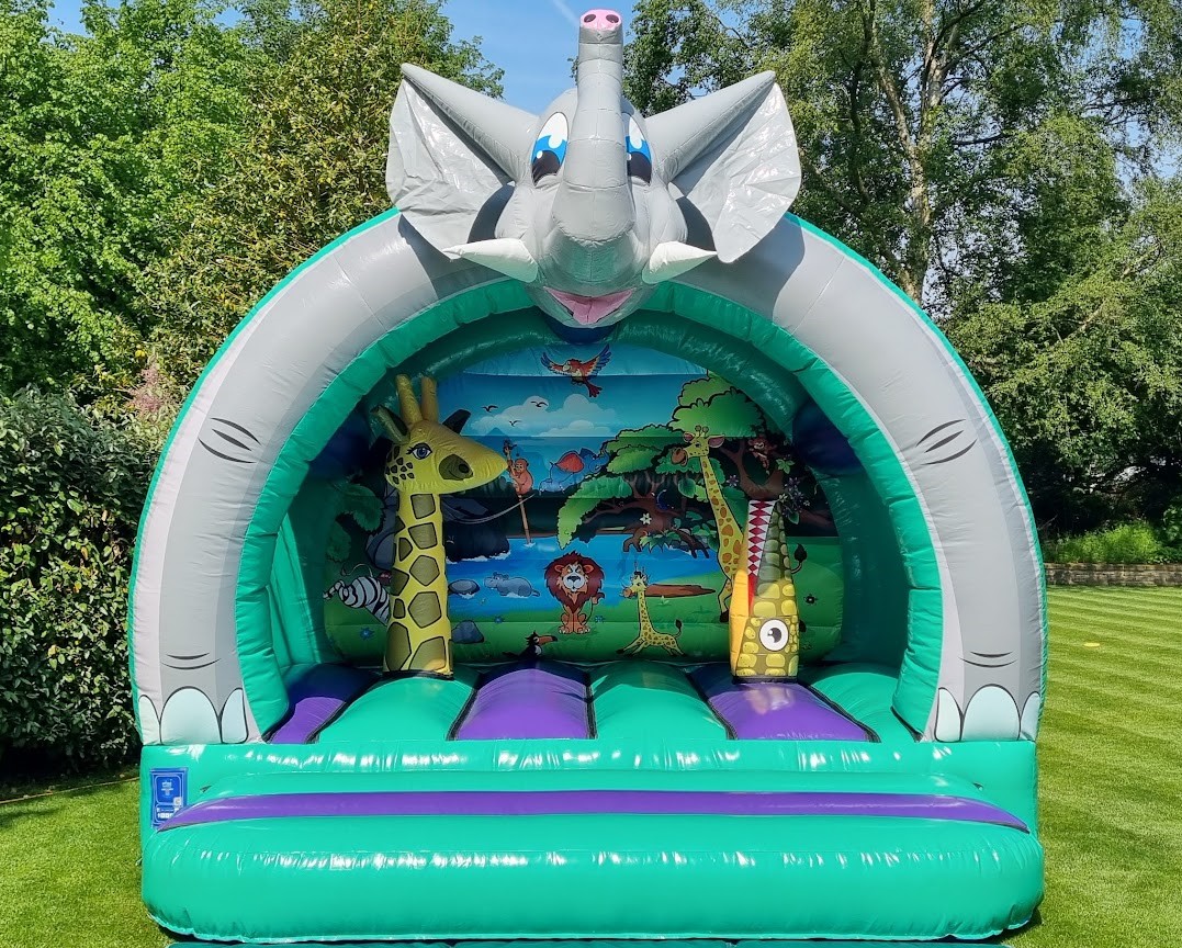 Professional jungle themed bouncy castle hire in Stockport.